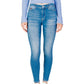 Light Blue Cotton Skinny Jeans