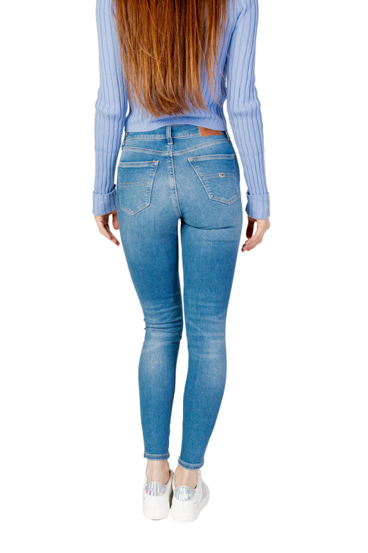 Light Blue Cotton Skinny Jeans