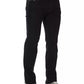 Black Cotton Straight-Leg Jeans
