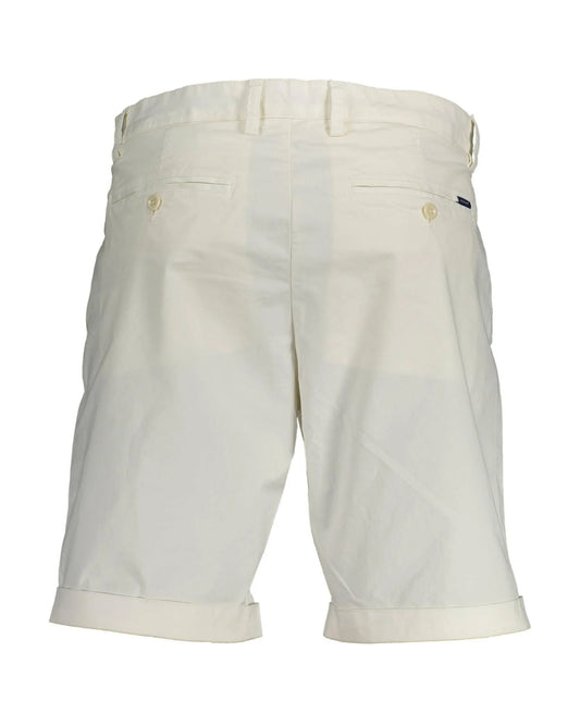 White Cotton Bermuda Shorts