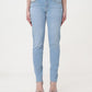 Blue Cotton Straight-Leg Jeans