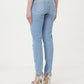 Blue Cotton Straight-Leg Jeans