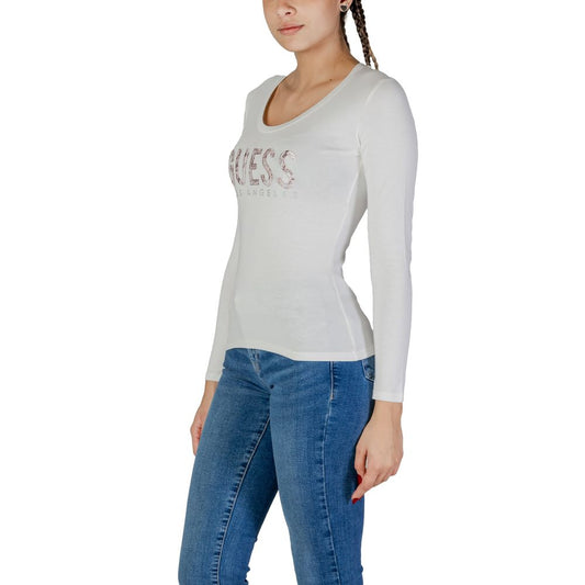 White Cotton Long Sleeve T-Shirt