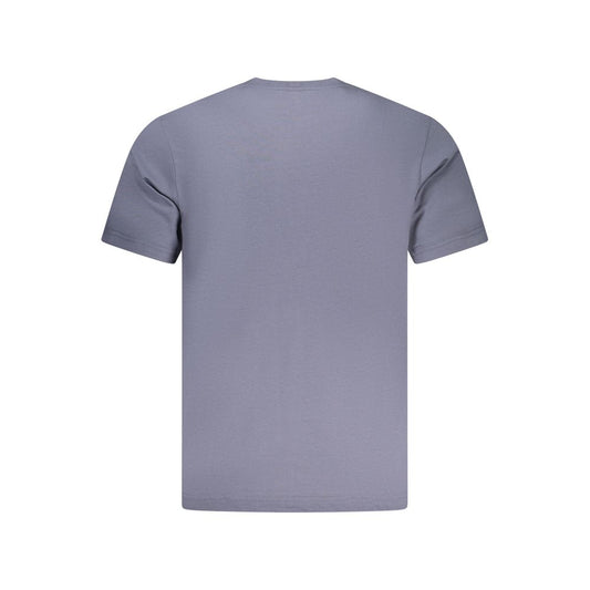 Blue Cotton Men T-Shirt