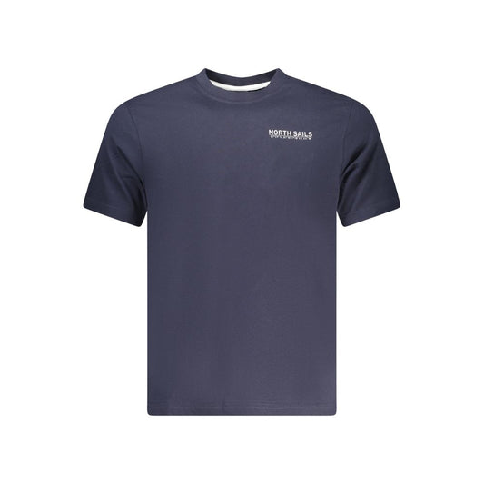 Blue Cotton Men T-Shirt