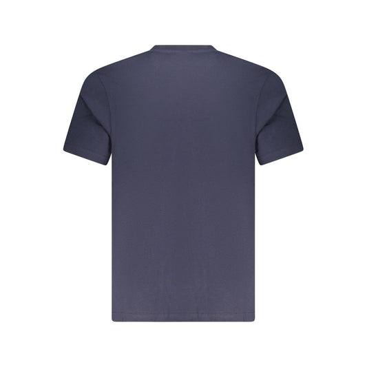Blue Cotton Men T-Shirt