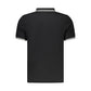 Black Cotton Men Polo