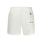 White Polyester Men's Swim Boxer