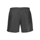 Black Polyester Men's Swim Boxer