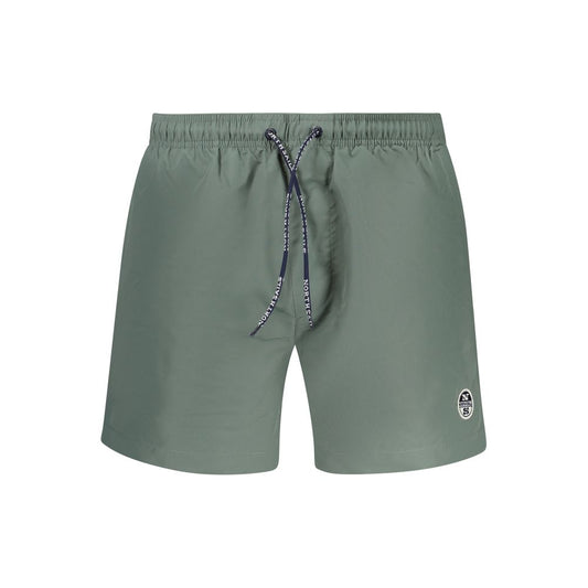 Green Polyester Shorts