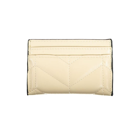 Beige Polyurethane Women Wallet