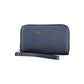 Blu Polyurethane Women Wallet