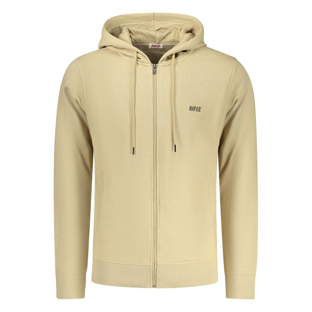 Beige Cotton Men's Hoodie