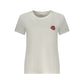 White Cotton Women T-Shirt