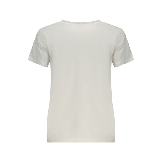 White Cotton Women T-Shirt