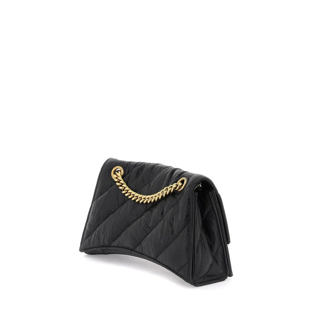 Black Calfskin Shoulder Bag