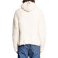 White Alpaca Leather Sweatshirt