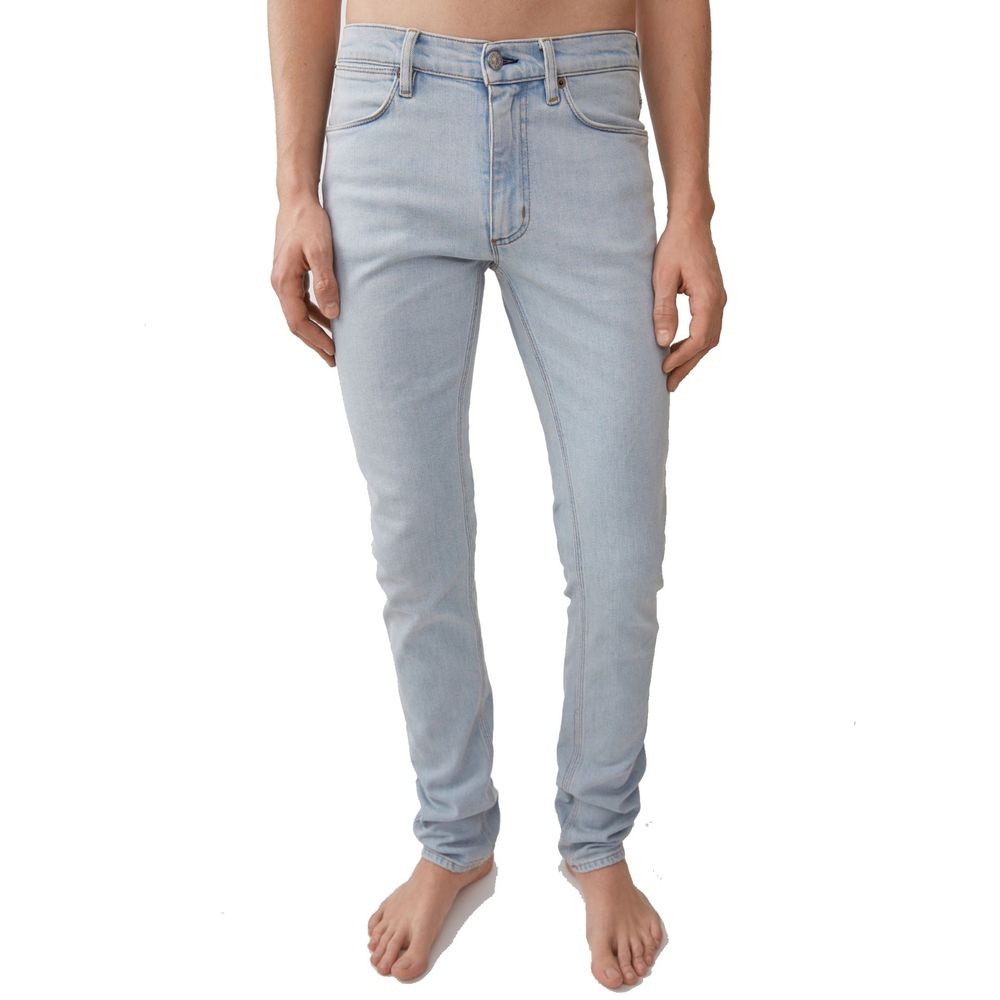 Blue Cotton Skinny Jeans