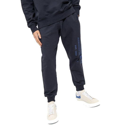 Blue Cotton Joggers (Workout Pants)