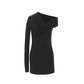 Black Viscose Casual Dress