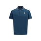 Blue Cotton Polo Shirt
