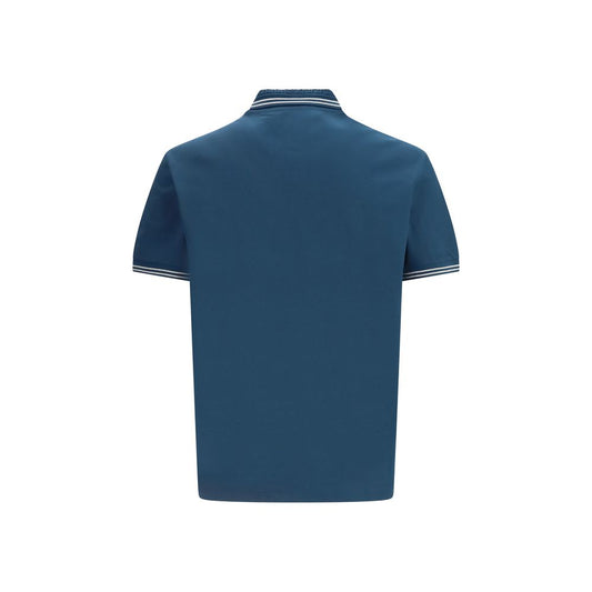 Blue Cotton Polo Shirt