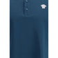 Blue Cotton Polo Shirt
