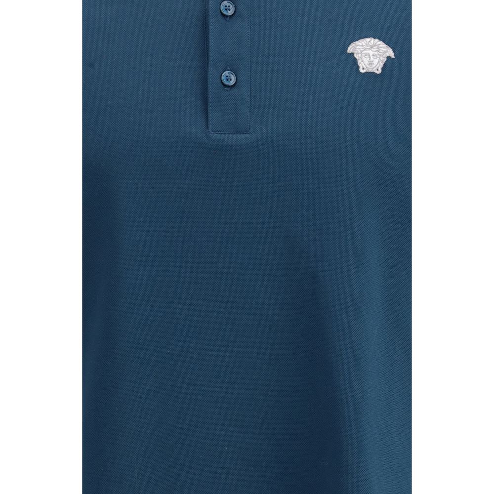 Blue Cotton Polo Shirt