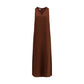 Brown Viscose Casual Dress