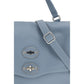 Light Blue Calf Leather Bos Taurus Handbag