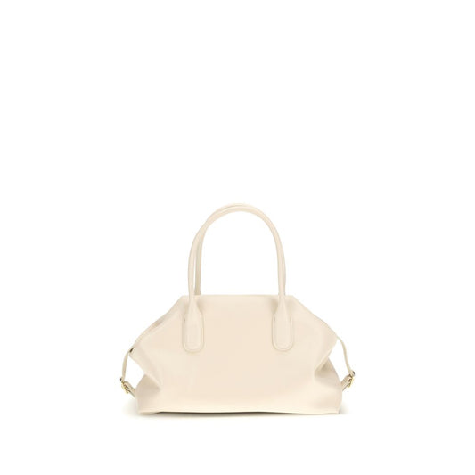 Cream Other Fibres Shoulder Bag