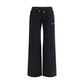 Black Cotton Casual Pants