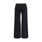 Black Cotton Casual Pants