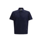 Blue Wool Polo Shirt
