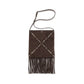 Brown Suede Leather Shoulder Bag