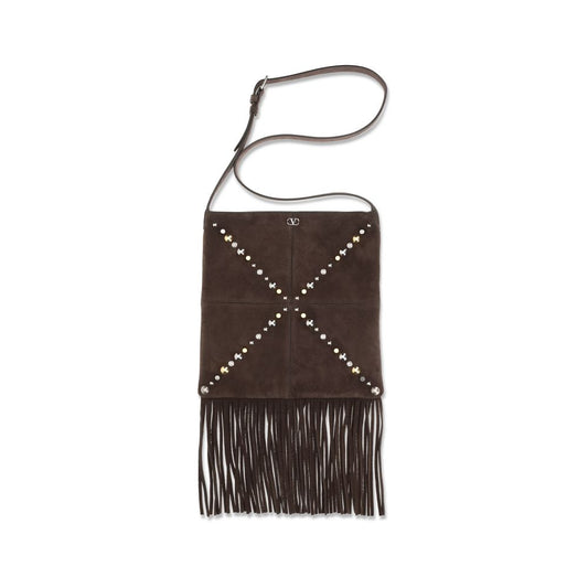 Brown Suede Leather Shoulder Bag