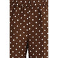 Brown Silk Casual Pants