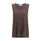 Brown Linen Tank Tops