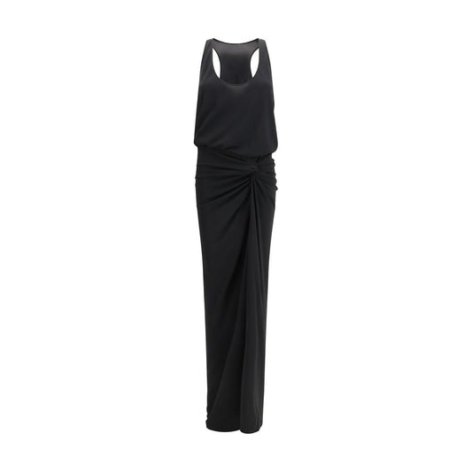 Black Polyester Long Dress