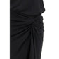 Black Polyester Long Dress