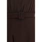 Brown Polyester Casual Dress