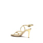 Gold Calf Leather Bos Taurus Stiletto Heel Sandals