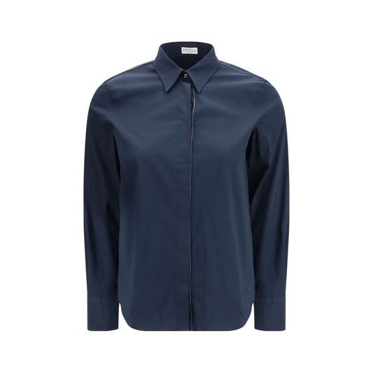 Blue Cotton Dress Shirt