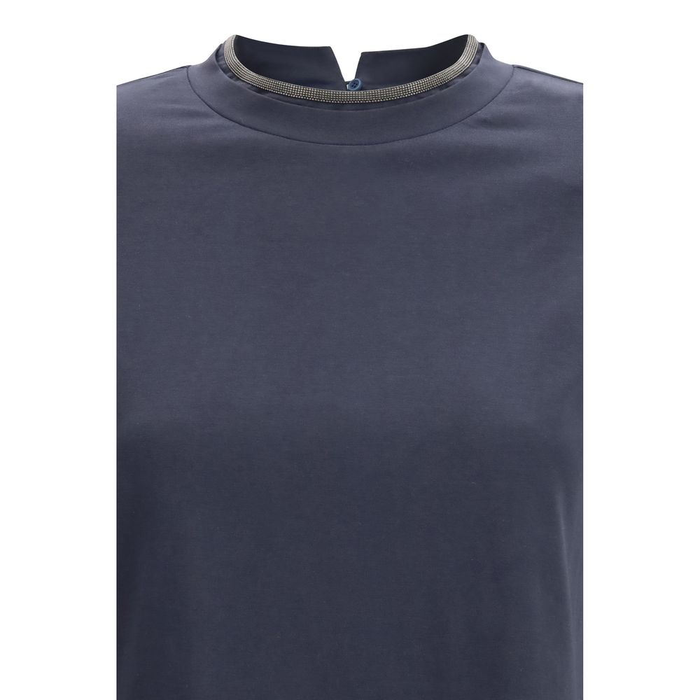 Blue Elastane T-Shirt