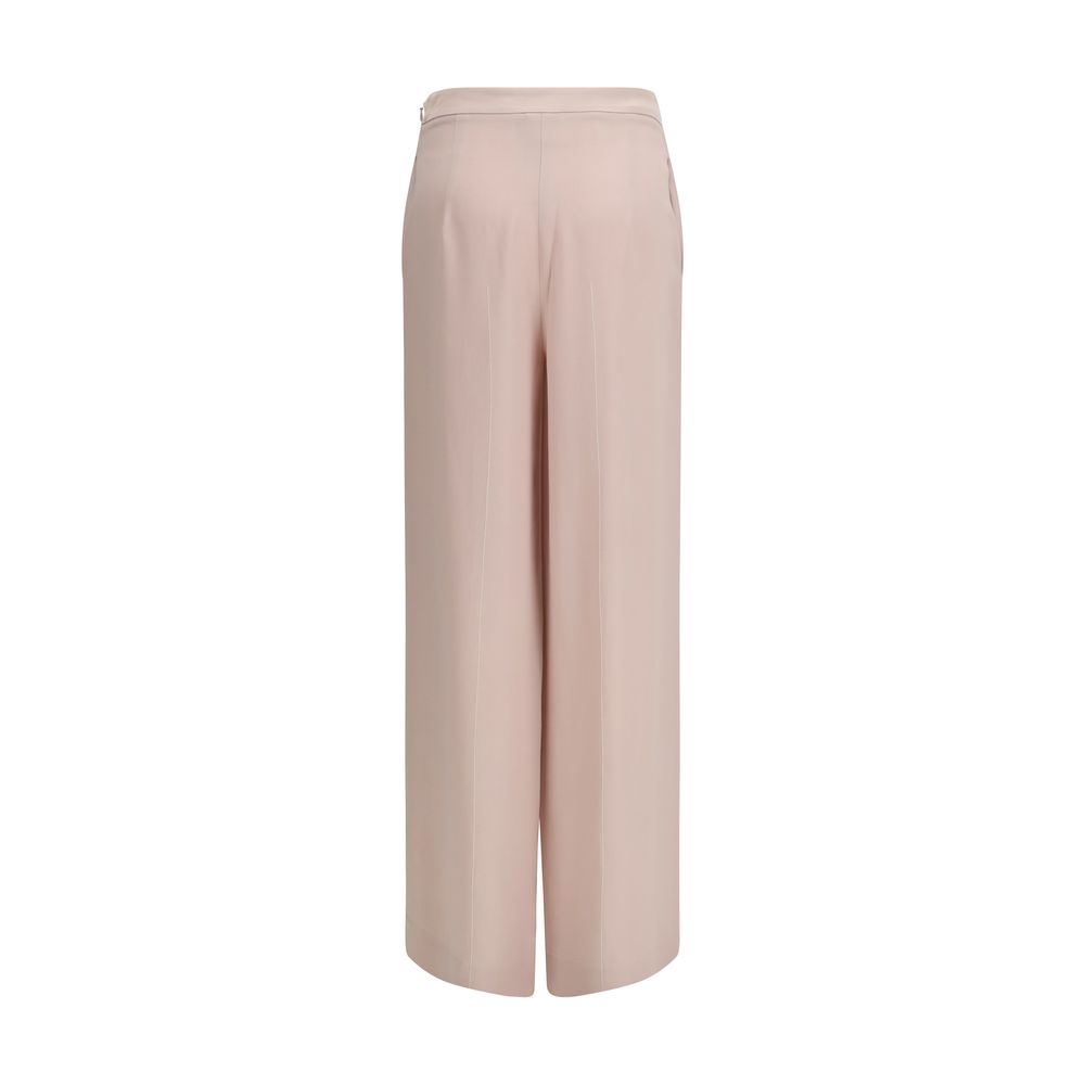 Beige Acetate Casual Pants