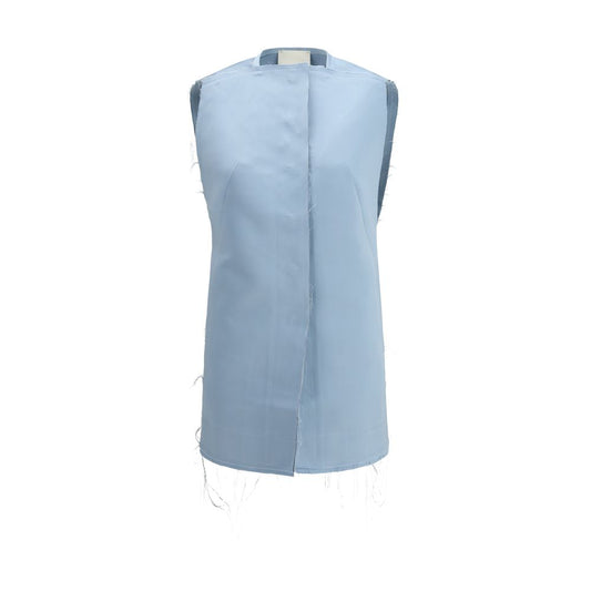 Light Blue Polyester Casual Dress