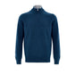 Blue Wool Turtleneck