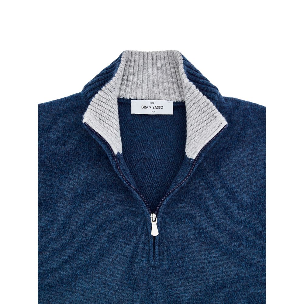Blue Wool Turtleneck