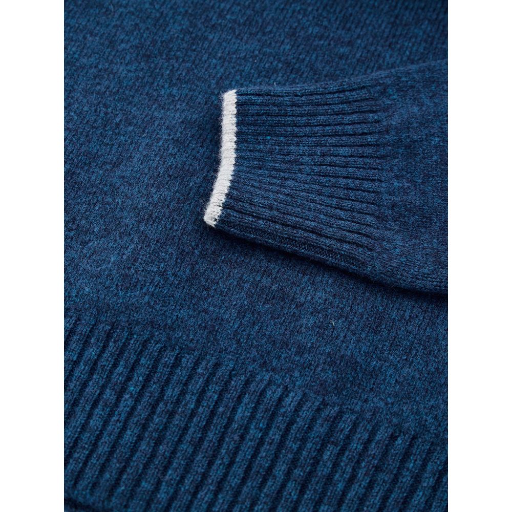 Blue Wool Turtleneck