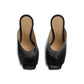 Black Lamb Leather Mules